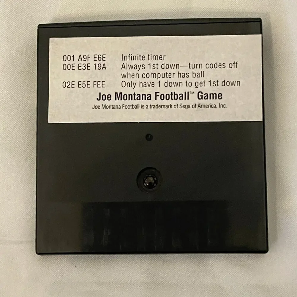 1991 Sega Game Gear Joe Montana Football Game Cartridge Not Tested